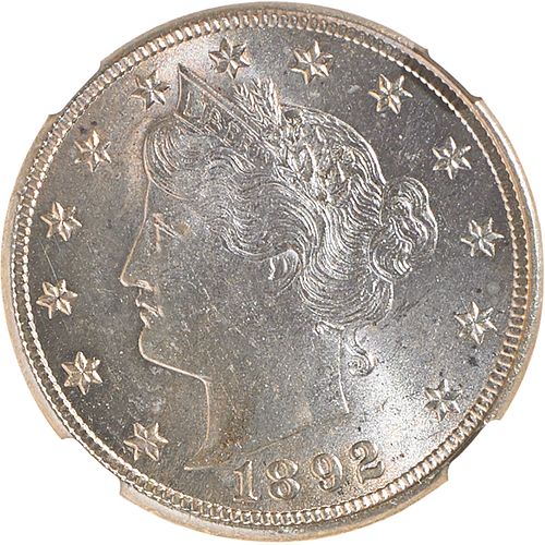 U.S. 1892 LIBERTY 5C COIN