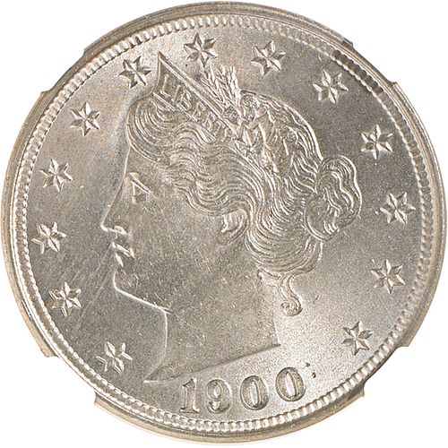 U.S. 1900 LIBERTY 5C COIN