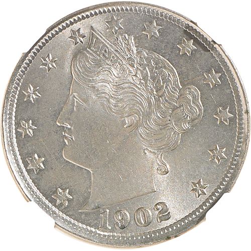 U.S. 1902 LIBERTY 5C COIN