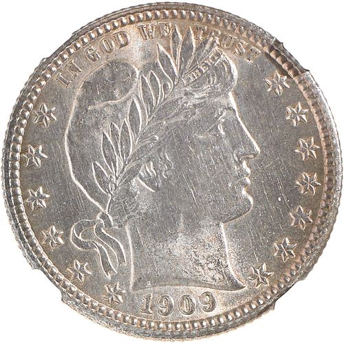 U.S. 1909-S BARBER 25C COIN