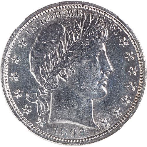 U.S. 1892 BARBER 50C COIN