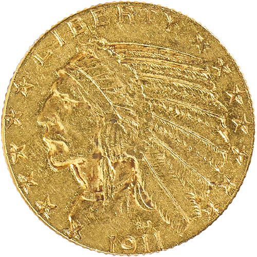 U.S. 1911-D INDIAN HEAD $5 GOLD COIN
