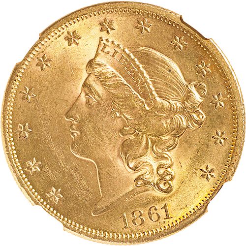 U.S. 1861 LIBERTY $20 GOLD COIN