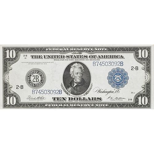 1914 $10 FEDERAL RESERVE NOTE NEW YORK