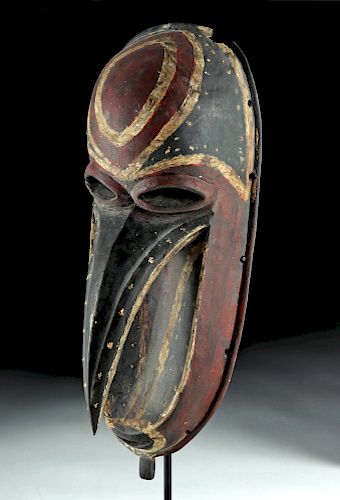 Mid-20th C. Papua New Guinea Wooden Dance Mask