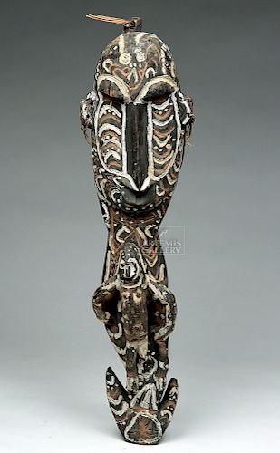 Early 20th C. Papua New Guinea Decorated Food Hook