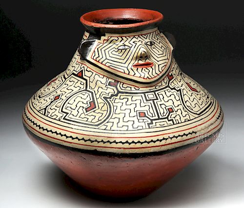 Large Shipibo Pottery Olla in Human Form