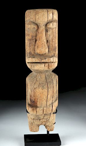 19th C. Marquesas Islands Wooden Ancestral Figure