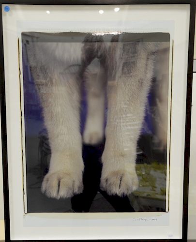 William Wegman, (b. 1943), color polaroid photograph, untitled shepherd's feet, signed lower right: William Wegman 2005 (possibly co...