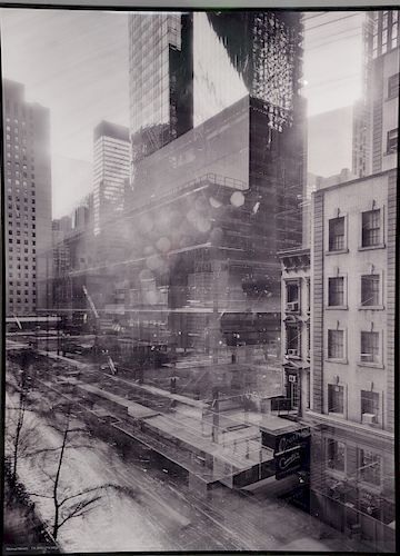 Michael Wesely (b. 1963), c-print photograph in color in steel frame, The Museum of Modern Art MOMA New York City under Construction...