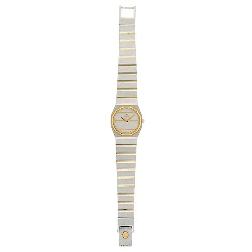 LADY’S CONCORD "MARINER S.G. SWISS" STAINLESS STEEL & YELLOW GOLD BRACELET WATCH