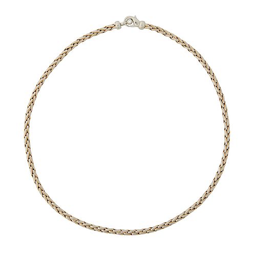 PLATINUM & YELLOW GOLD CHAIN NECKLACE