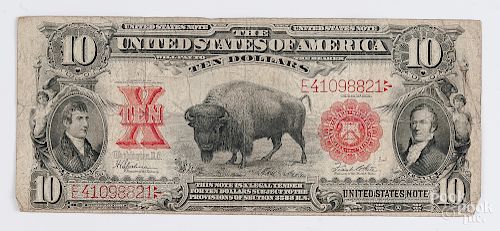 1901 ten dollar bison note