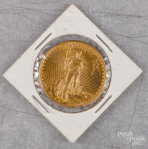 U.S. 1924 St. Gaudens twenty dollar gold coin