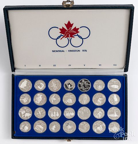 Montreal-Kingston 1976 Olympic coin set with case