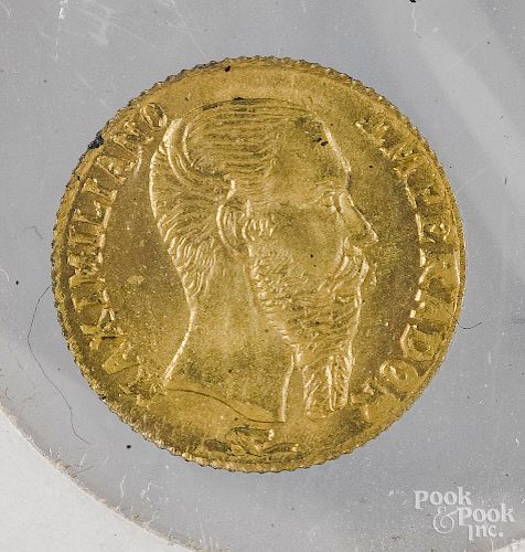 Mexican 1865 gold peso