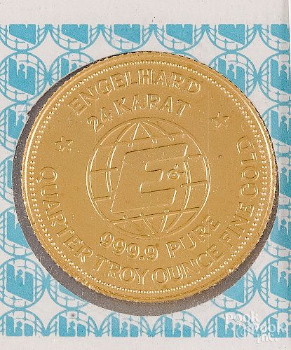 Engelhard .25 ozt fine gold coin.