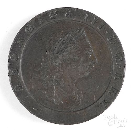 George III cartwheel two pence, 1797