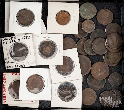 Group of early US coins