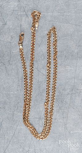 14K yellow gold necklace, 7.3 dwt.