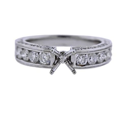 14k Gold Diamond Engagement Ring Setting 
