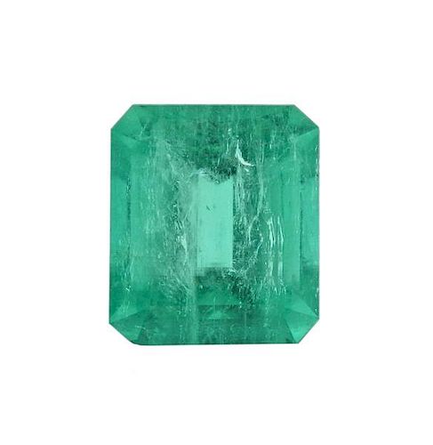Certified 28.79ct Colombian Emerald Gemstone 