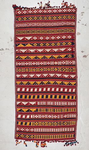 Antique Central Asian Kilim: 4'11'' x 10'5''