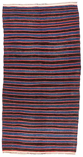 Antique Striped Persian Kilim: 4'10'' x 9'3''