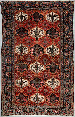 Antique Baktiari Rug, Persia: 7'3'' x 11'8''