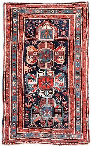 Antique Kazak Rug, Caucasus: 3'8'' x 5'11''