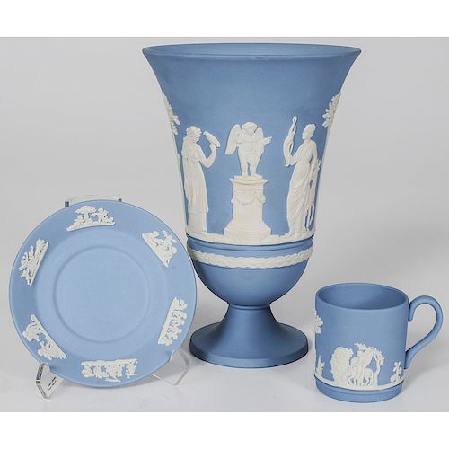 Wedgwood Jasperware Tea Set and Urn
