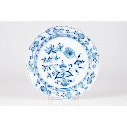  Meissen  Porcelain Plate, Blue Onion Pattern
