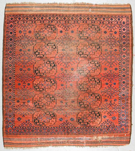 Antique Ersari Rug, Afghanistan: 7'9'' x 8'8''