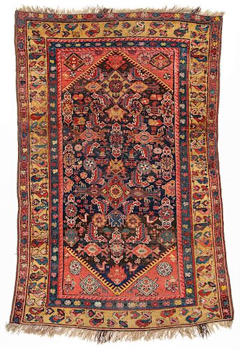 Antique West Persian Kurd Rug: 3'9'' x 5'4''