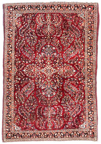 Antique Sarouk Rug, Persia: 3'4'' x 4'10''