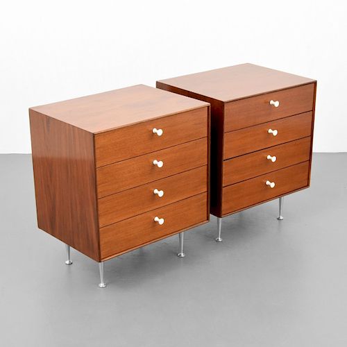 Pair of George Nelson & Associates THIN EDGE Nightstands