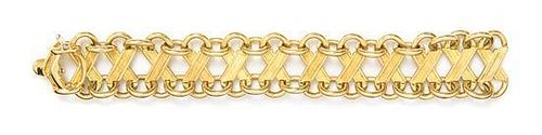 A Vintage 18 Karat Yellow Gold Link Bracelet, Schlumberger for Tiffany, 77.70 dwts.