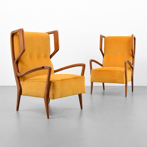 Pair of Gio Ponti & Orlando Orlandi Lounge Chairs