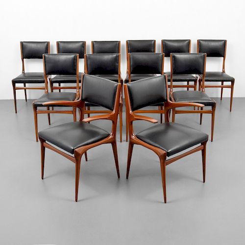 Rare Carlo di Carli Dining Chairs, Set of 12