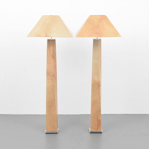 Pair of Karl Springer JMF Floor Lamps