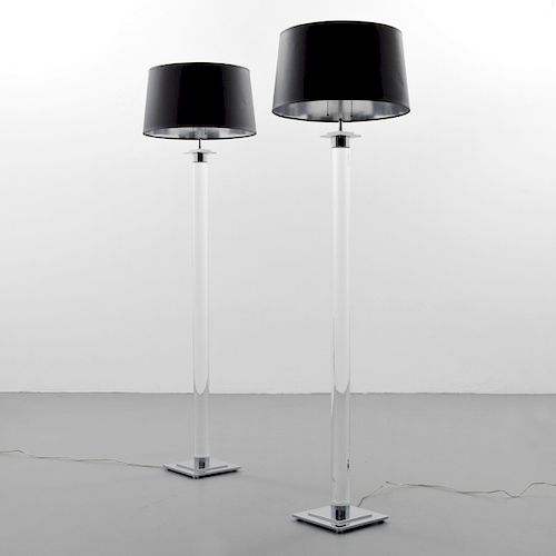 Pair of Karl Springer Floor Lamps
