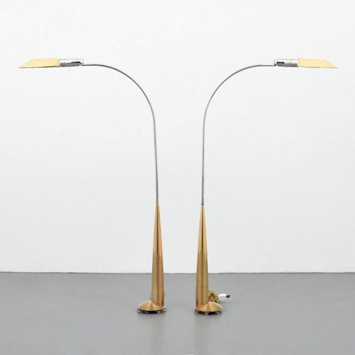 Pair of Rare Cedric Hartman Floor Lamps