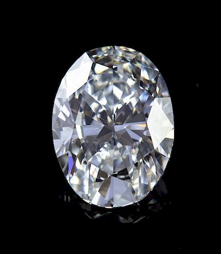 A Fine 4.01 Carat Oval Brilliant Cut Diamond,