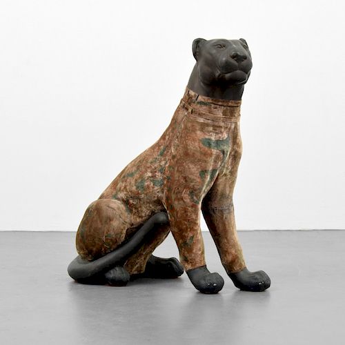 Large Art Deco Panther Sculpture, Manner of Georges Lucien Guyot