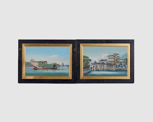 CHINA TRADE, (19th century), Pair of Paintings, watercolor and gouache