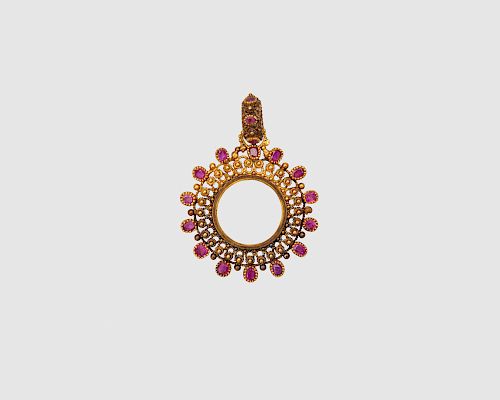 18K Gold and Ruby Pendant