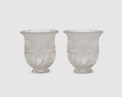 Pair of BACCARAT Crystal Vases, 20th century