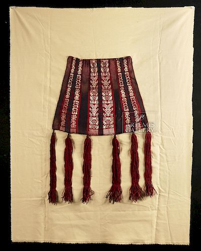 Inca Textile Coca Bag w/ Abstract Motifs