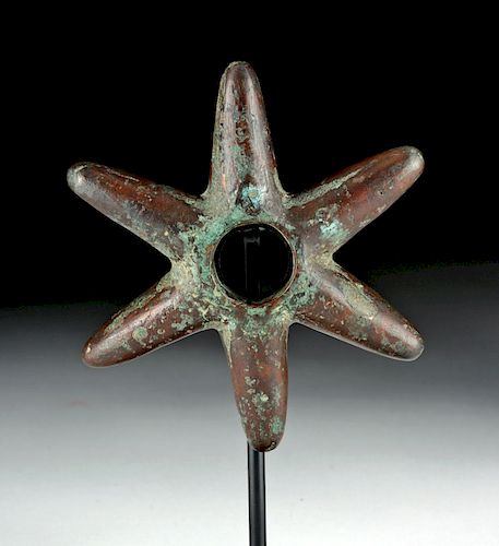 Inca Copper Star Mace Head