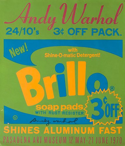 AFTER ANDY WARHOL (1928-1987): ANDY WARHOL: PASADENA ART MUSEUM EXHIBITION POSTER